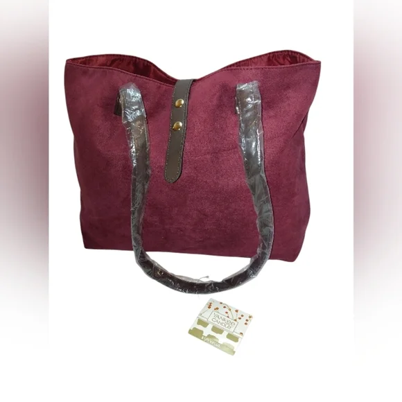 New Yankee Candle Burgundy Tote from 2019 - Picture 3 of 5